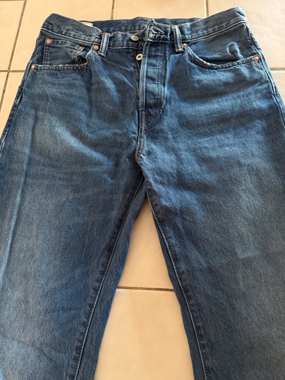 GAP Men's Straight-Leg Dark Blue Denim Jeans